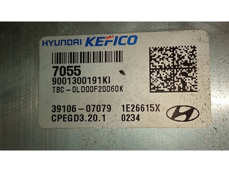 Recambio de centralita motor uce para hyundai i20 klass referencia OEM IAM 3910607079 1E26615X 9001300191KI