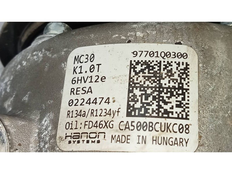 Recambio de compresor aire acondicionado para hyundai i20 klass referencia OEM IAM 97701Q0300  