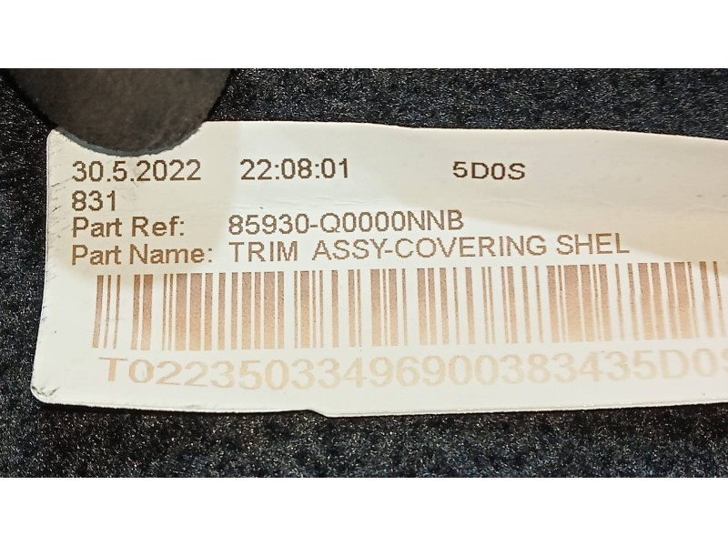 Recambio de bandeja trasera para hyundai i20 klass referencia OEM IAM 85930Q0000  