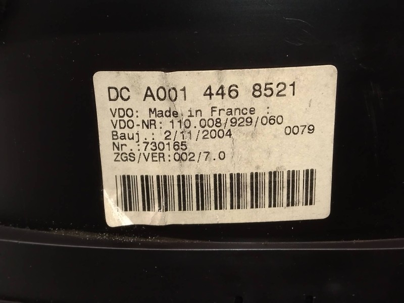 Recambio de cuadro instrumentos para mercedes sprinter 02.00  caja cerrada 213 cdi (901.6/902.661-662) referencia OEM IAM A00144