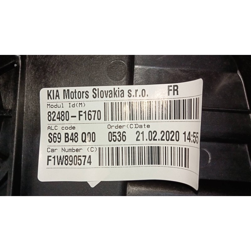 Recambio de elevalunas delantero derecho para kia sportage concept 2wd referencia OEM IAM 82480F1670  