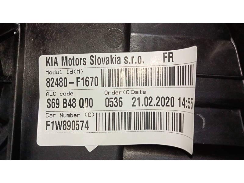 Recambio de elevalunas delantero derecho para kia sportage concept 2wd referencia OEM IAM 82480F1670  