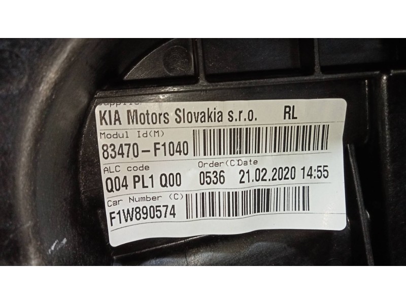 Recambio de elevalunas trasero izquierdo para kia sportage concept 2wd referencia OEM IAM 83470F1040  