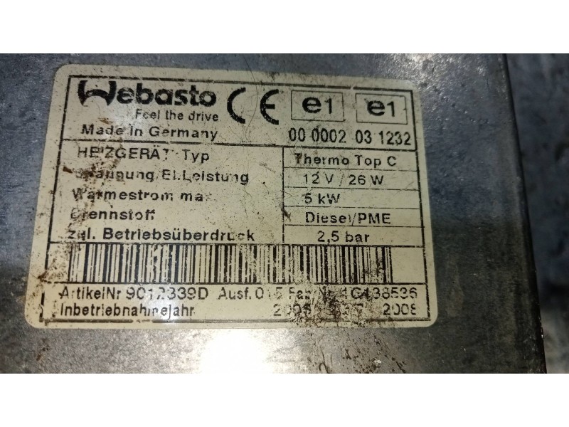 Recambio de calefaccion entera normal para audi q7 (4l) 3.0 tdi referencia OEM IAM  CALEFACCION AUTONOMA WEBASTO
