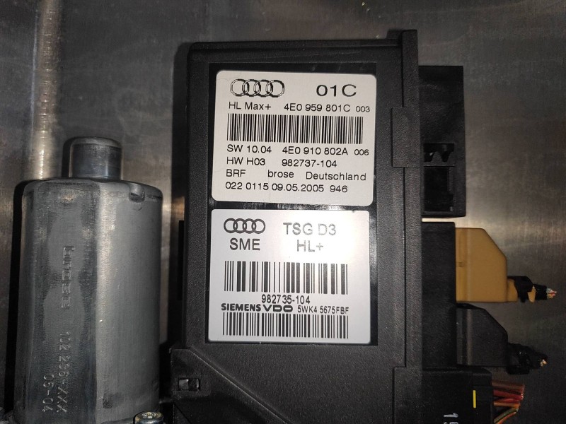 Recambio de elevalunas trasero izquierdo para audi a8 (4e2) 4.2 quattro referencia OEM IAM 4E0959801C 4E0910802A 5WK49675FBF