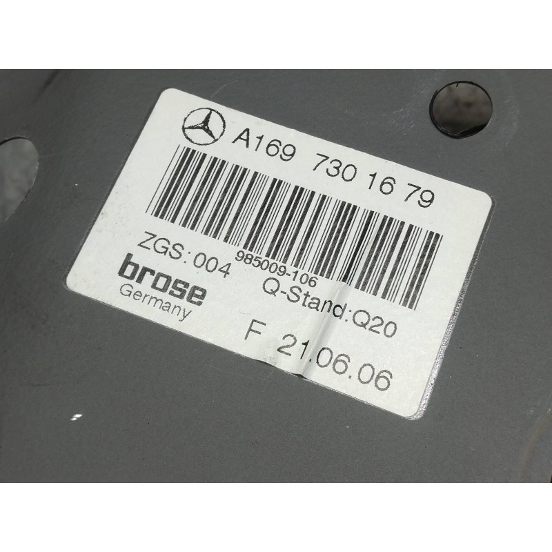 Recambio de elevalunas trasero derecho para mercedes clase b (w245) 200 cdi (245.208) referencia OEM IAM A1697301679  5P