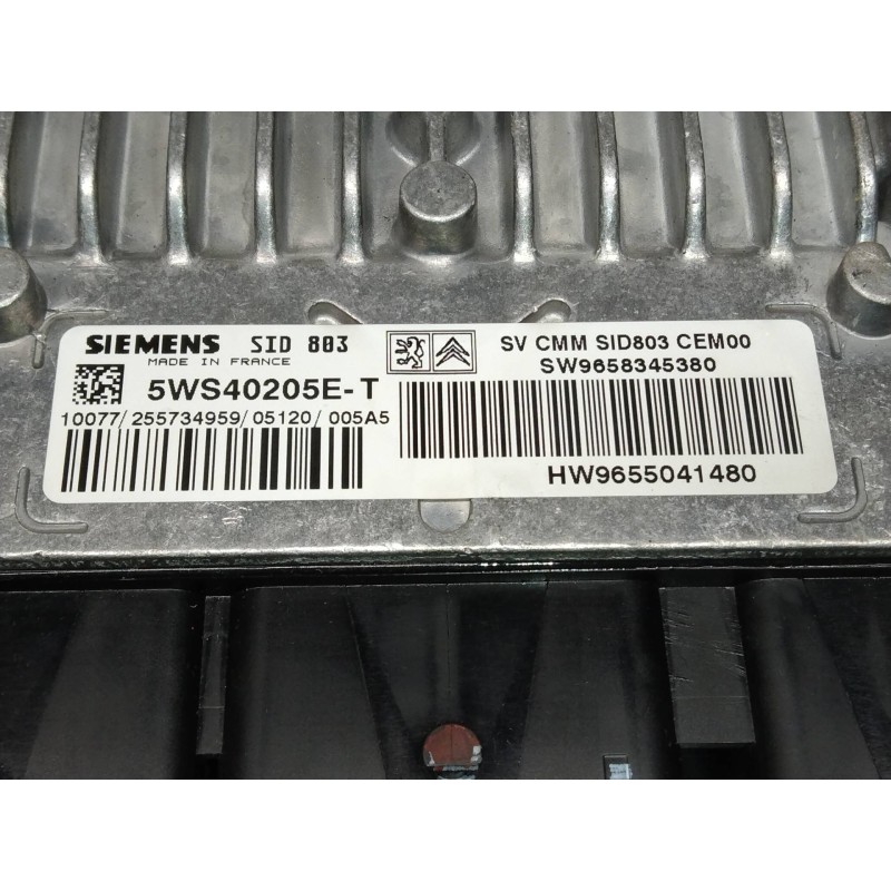 Recambio de centralita motor uce para peugeot 407 st confort referencia OEM IAM 5WS40205ET SW9658345380 HW9655041480 SID803