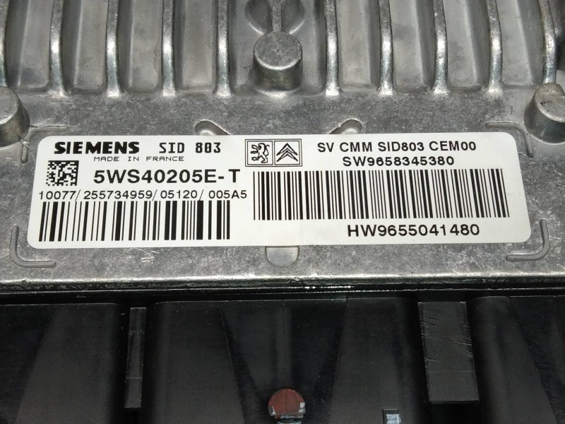 Recambio de centralita motor uce para peugeot 407 st confort referencia OEM IAM 5WS40205ET SW9658345380 HW9655041480 SID803