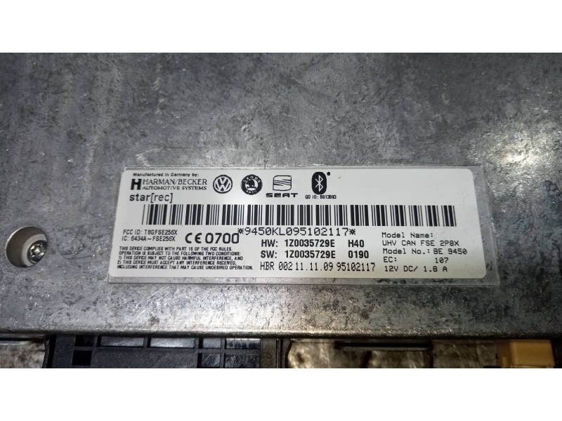 Recambio de modulo electronico para skoda octavia combi (1z5) scout 4x4 referencia OEM IAM 1Z0035729E 1Z0035729E 