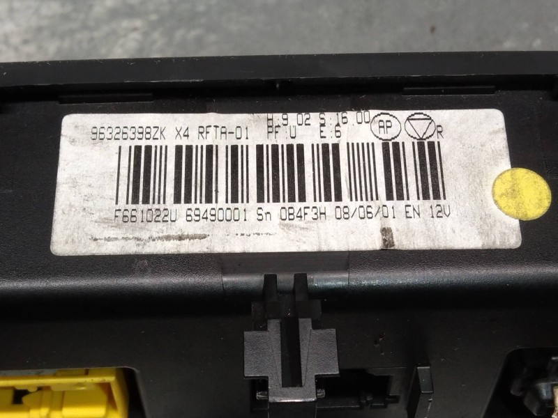 Recambio de mando calefaccion / aire acondicionado para citroen c5 berlina 2.0 hdi sx referencia OEM IAM 96326398ZK  