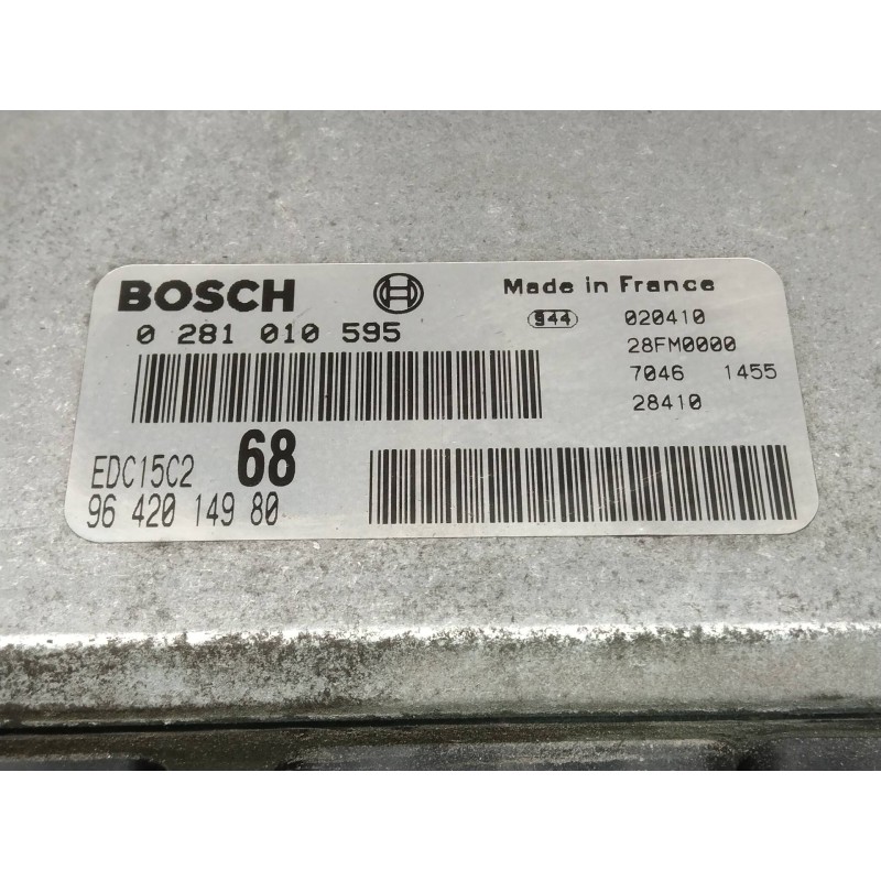 Recambio de centralita motor uce para citroen xsara picasso 2.0 hdi referencia OEM IAM 0281010595 9642014980 EDC15C2 68