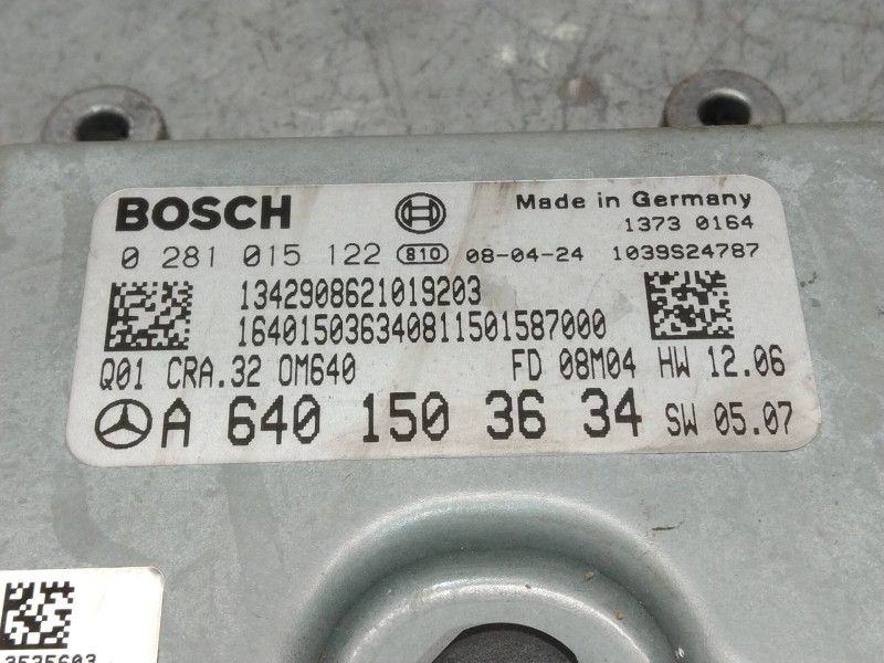 Recambio de centralita motor uce para mercedes clase a (w169) a 180 cdi (169.007) referencia OEM IAM 0281015122 A6401503634 Q01 