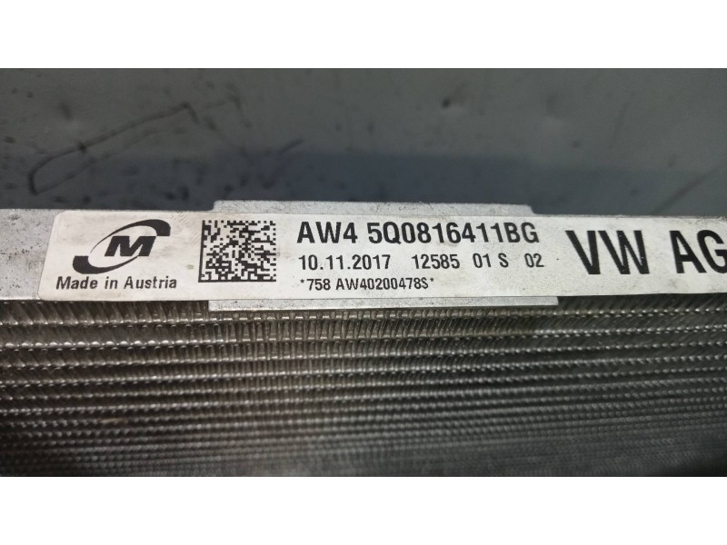 Recambio de condensador / radiador aire acondicionado para volkswagen golf vii sportsvan 1.6 tdi referencia OEM IAM 5Q0816411BG 
