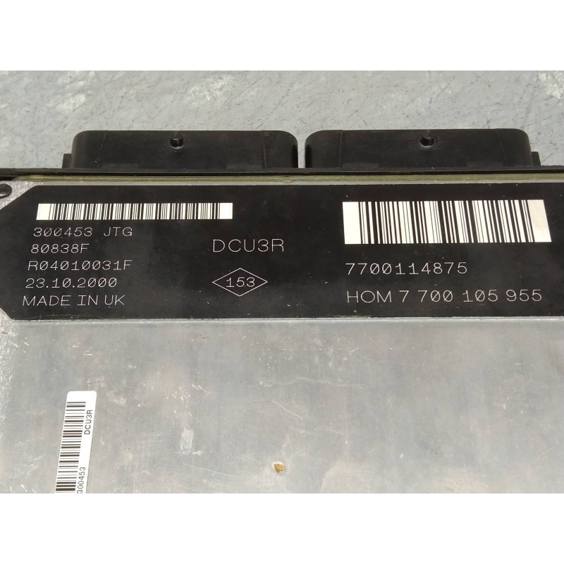 Recambio de centralita motor uce para renault clio ii fase i (b/cbo) 1.9 d referencia OEM IAM R04010031F 7700114875 HOM770010595