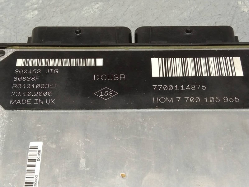 Recambio de centralita motor uce para renault clio ii fase i (b/cbo) 1.9 d referencia OEM IAM R04010031F 7700114875 HOM770010595