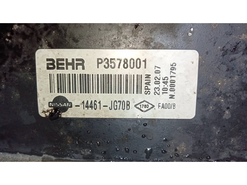 Recambio de intercooler para nissan x-trail (t31) 2.0 dci turbodiesel cat referencia OEM IAM 14461JG70B  
