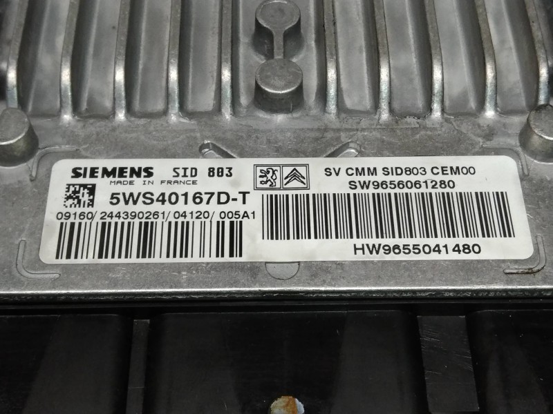 Recambio de centralita motor uce para peugeot 407 st sport pack referencia OEM IAM 5WS40167DT SW9656061280 HW9655041480 SID803