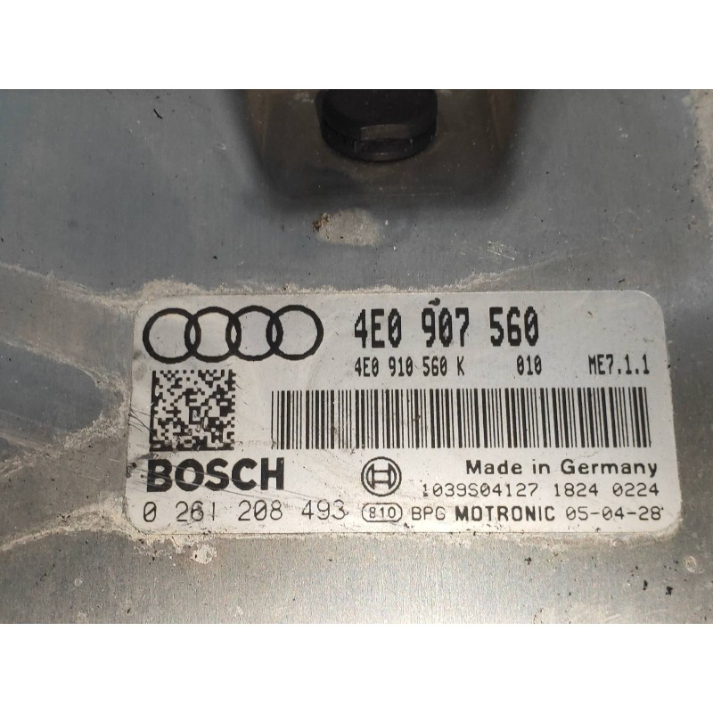 Recambio de centralita motor uce para audi a8 (4e2) 4.2 quattro referencia OEM IAM 0261208493 4E0907560 4E0910560K