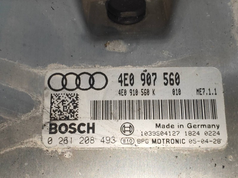 Recambio de centralita motor uce para audi a8 (4e2) 4.2 quattro referencia OEM IAM 0261208493 4E0907560 4E0910560K