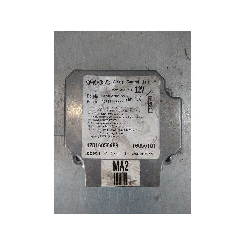 Recambio de centralita airbag para hyundai tucson (jm) 2.0 crdi cat referencia OEM IAM 479344473 9599102E700 16050101 SA31023000