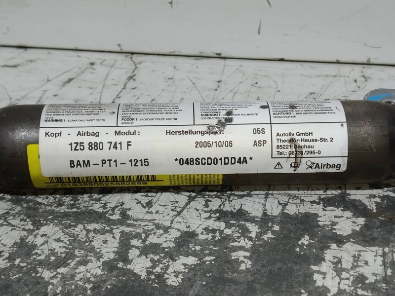 Recambio de airbag cortina delantero izquierdo para skoda octavia berlina (1z3) active referencia OEM IAM 1Z5880741F  