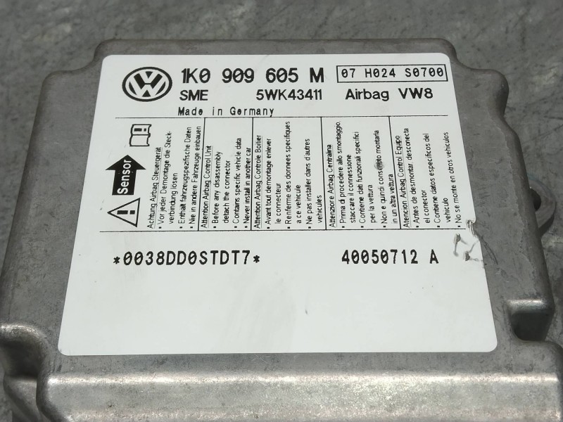 Recambio de kit airbag para skoda octavia berlina (1z3) active referencia OEM IAM 5WK43411 1K0909605M 