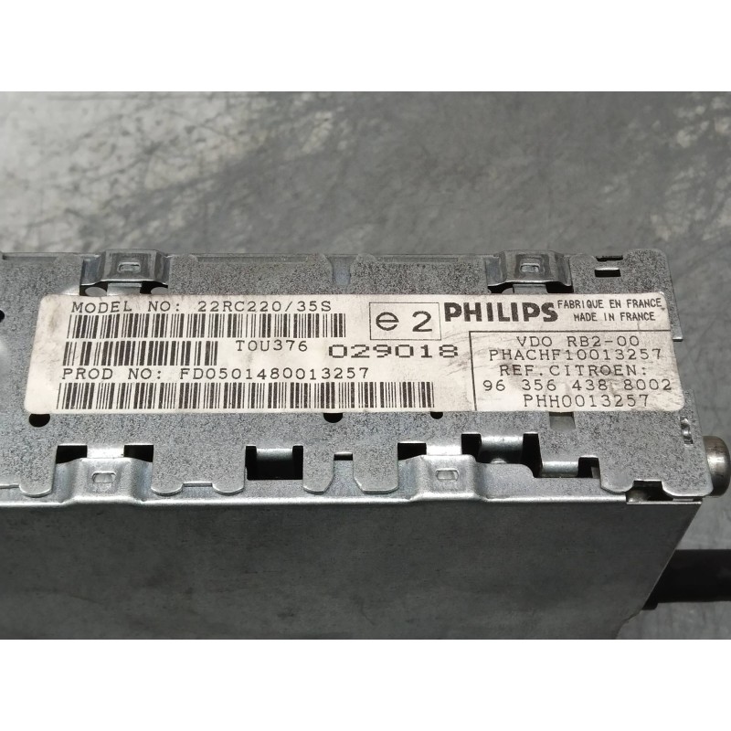 Recambio de sistema audio / radio cd para citroen c5 berlina 2.0 hdi sx referencia OEM IAM 963564388002 22RC22035S 