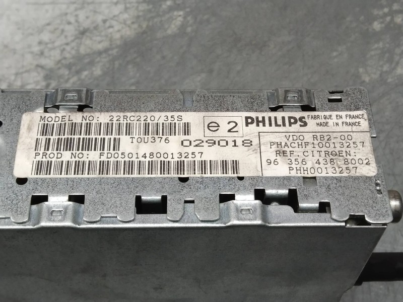 Recambio de sistema audio / radio cd para citroen c5 berlina 2.0 hdi sx referencia OEM IAM 963564388002 22RC22035S 
