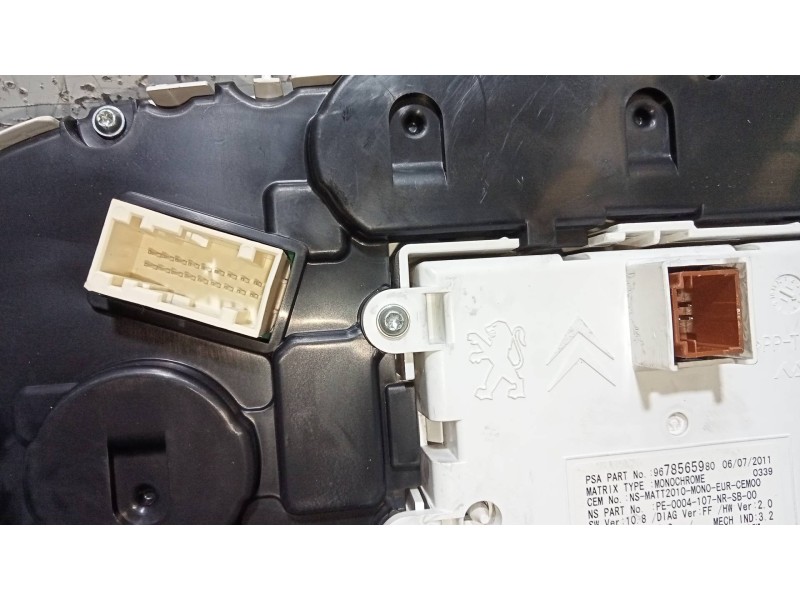 Recambio de cuadro instrumentos para peugeot 508 active referencia OEM IAM 9678565980 PE0004107NRSB00 