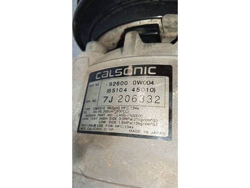 Recambio de compresor aire acondicionado para nissan pathfinder (r50) 3.3 v6 referencia OEM IAM 926000W004 8510445010 