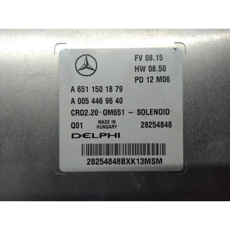 Recambio de centralita motor uce para mercedes vito kasten (639) 113 cdi lang (639.603) referencia OEM IAM 28254848 A6511501879 