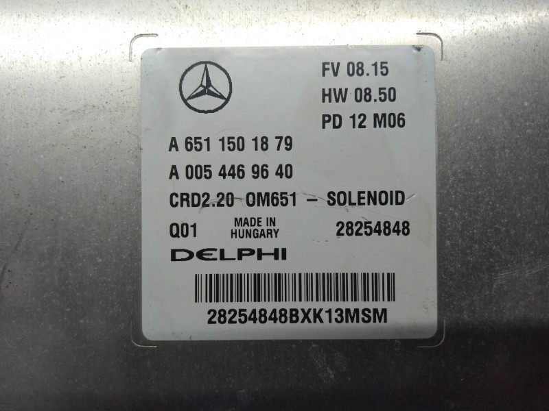 Recambio de centralita motor uce para mercedes vito kasten (639) 113 cdi lang (639.603) referencia OEM IAM 28254848 A6511501879 