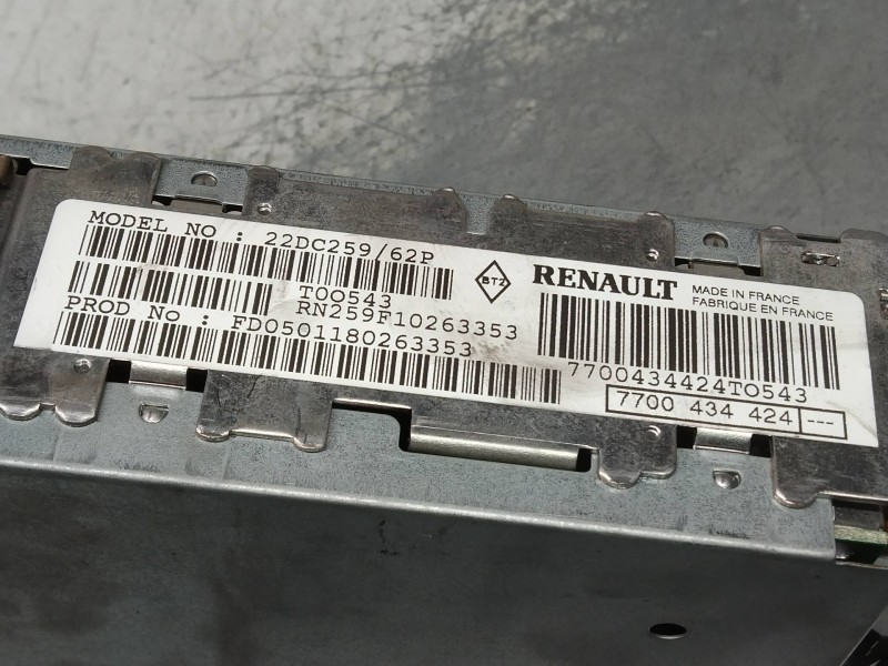 Recambio de sistema audio / radio cd para renault scenic (ja..) 1.9 dci rt referencia OEM IAM 7700434424  
