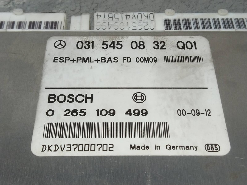 Recambio de centralita abs para mercedes clase e (w210) berlina diesel 320 cdi (210.026) referencia OEM IAM 0265109499 031545083