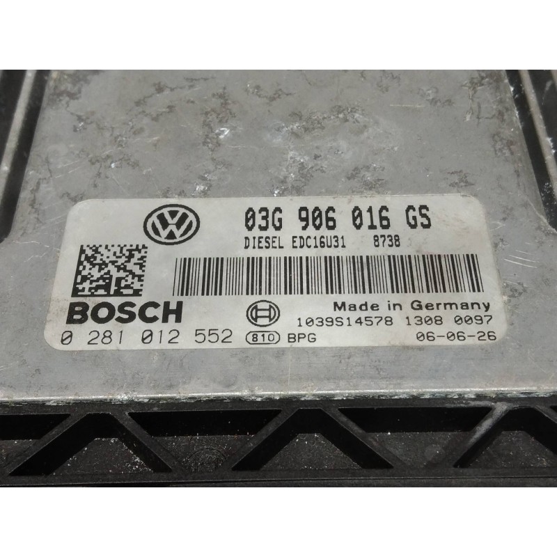 Recambio de centralita motor uce para skoda superb (3u4) 1.9 tdi referencia OEM IAM 0281012552 03G906016GS EDC16U31