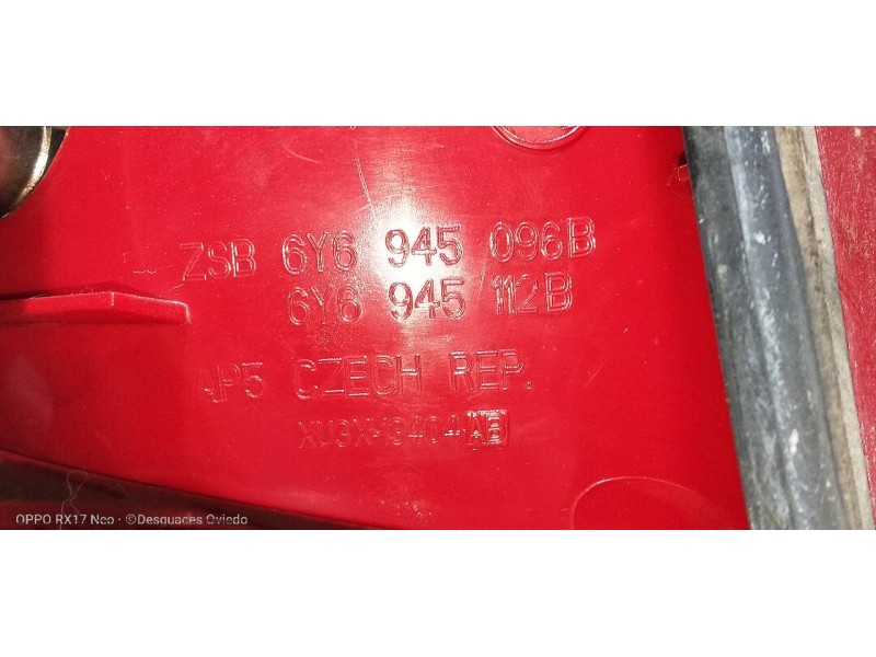 Recambio de piloto trasero derecho para skoda fabia (6y2/6y3) 1.4 tdi cat (amf) referencia OEM IAM   