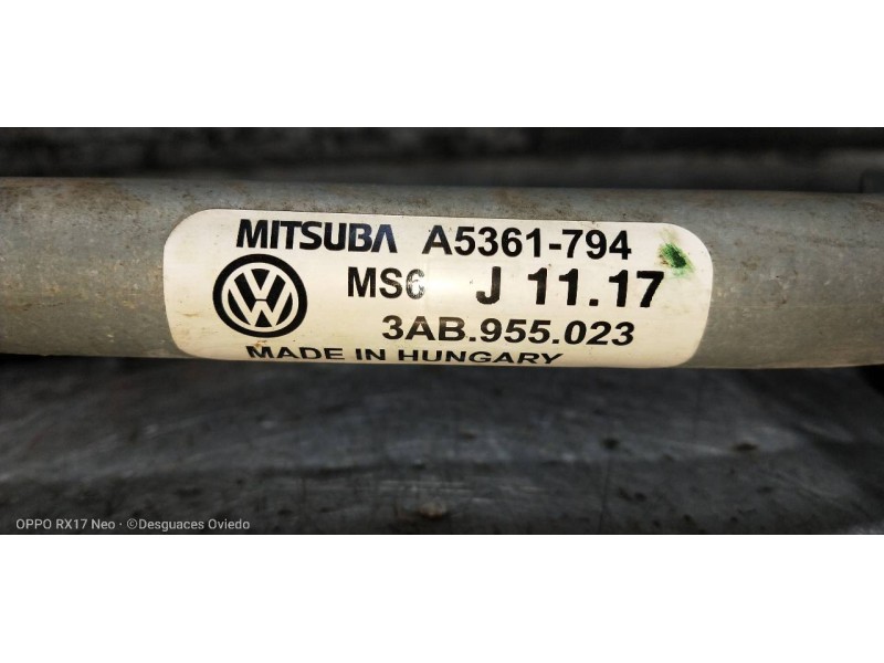 Recambio de motor limpia delantero para volkswagen passat lim. (362) 2.0 tdi referencia OEM IAM 3AB955419  