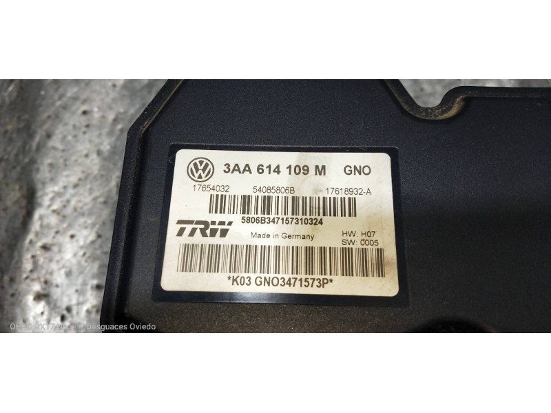 Recambio de abs para volkswagen passat lim. (362) 2.0 tdi referencia OEM IAM 3AA614109M 54085806B 