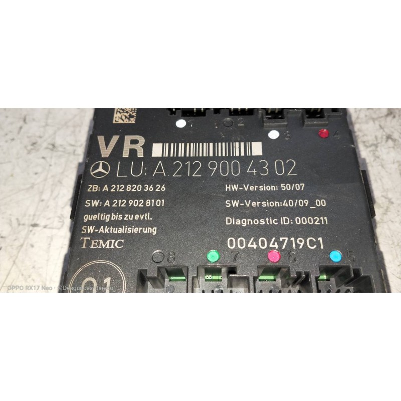 Recambio de modulo electronico para mercedes clase glk (w204) glk glk 220 cdi be (204.902) referencia OEM IAM A2129004302 A21282