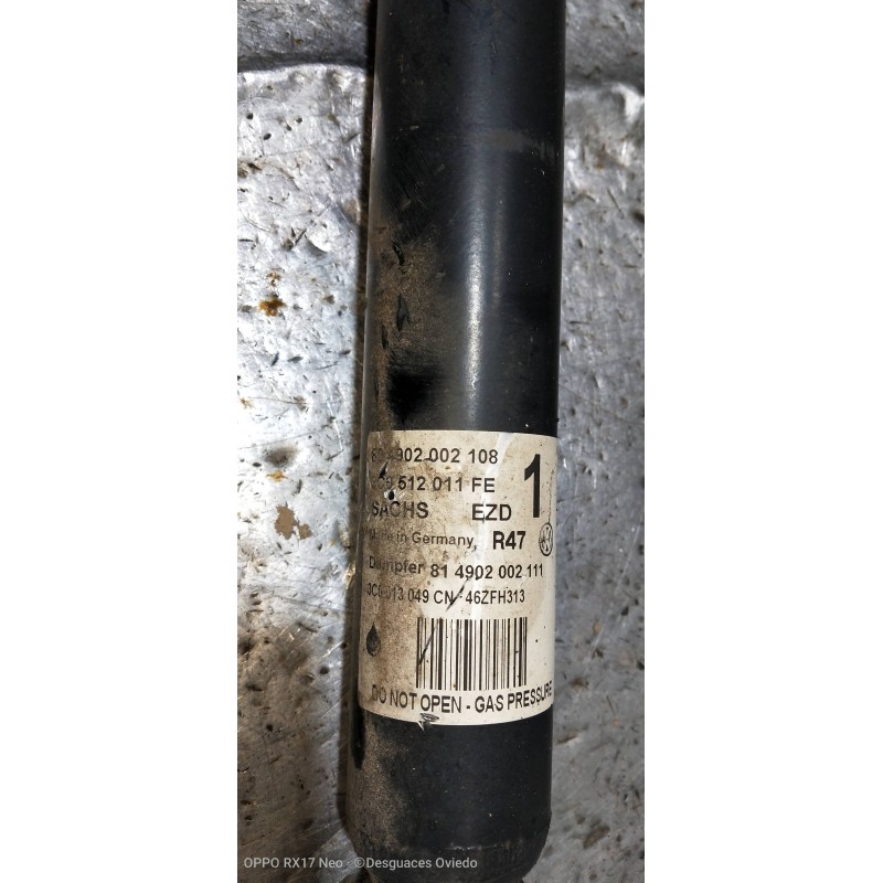 Recambio de amortiguador trasero derecho para volkswagen passat lim. (362) 2.0 tdi referencia OEM IAM 3C0512011FE 3C0513049CN 