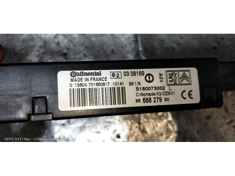 Recambio de modulo electronico para citroen ds3 1.6 16v referencia OEM IAM 9666827980 S180073002 