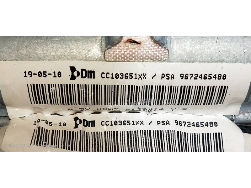 Recambio de airbag cortina delantero derecho para citroen ds3 1.6 16v referencia OEM IAM 9672465480  