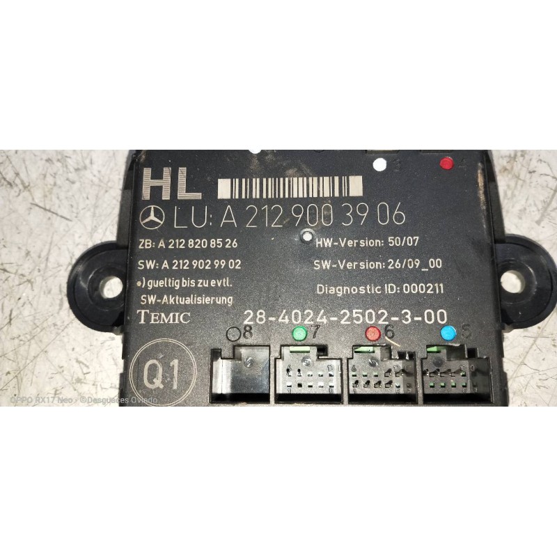 Recambio de modulo electronico para mercedes clase glk (w204) glk glk 220 cdi be (204.902) referencia OEM IAM A2129003906 A21282