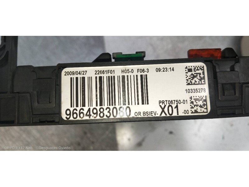 Recambio de caja reles / fusibles para peugeot 207 urban referencia OEM IAM 9664983080 BSIEVX0100 