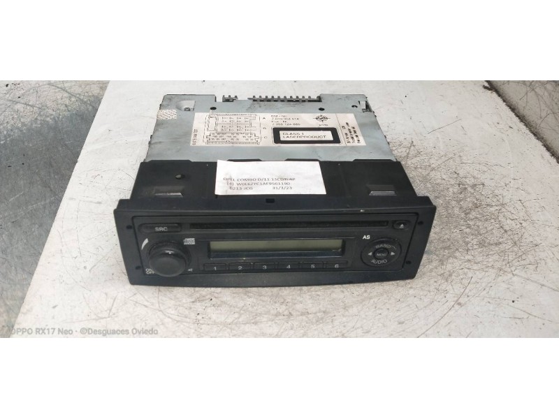 Recambio de sistema audio / radio cd para opel combo d expression l1h1 referencia OEM IAM 7649354516 7355124860 