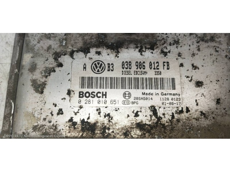 Recambio de centralita motor uce para volkswagen golf iv berlina (1j1) highline referencia OEM IAM 0281010651 038906012FB 