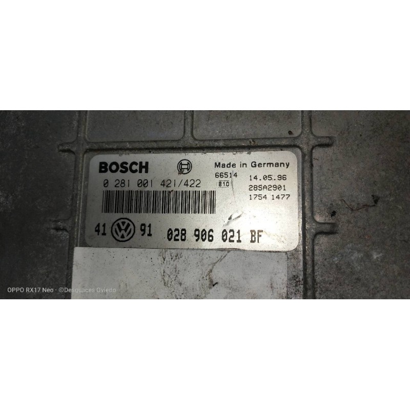 Recambio de centralita motor uce para volkswagen golf iii berlina (1h1) gt special referencia OEM IAM 028906021BF 0281001421 028
