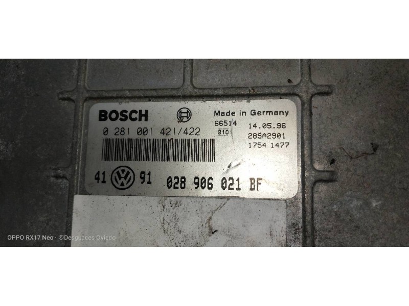 Recambio de centralita motor uce para volkswagen golf iii berlina (1h1) gt special referencia OEM IAM 028906021BF 0281001421 028