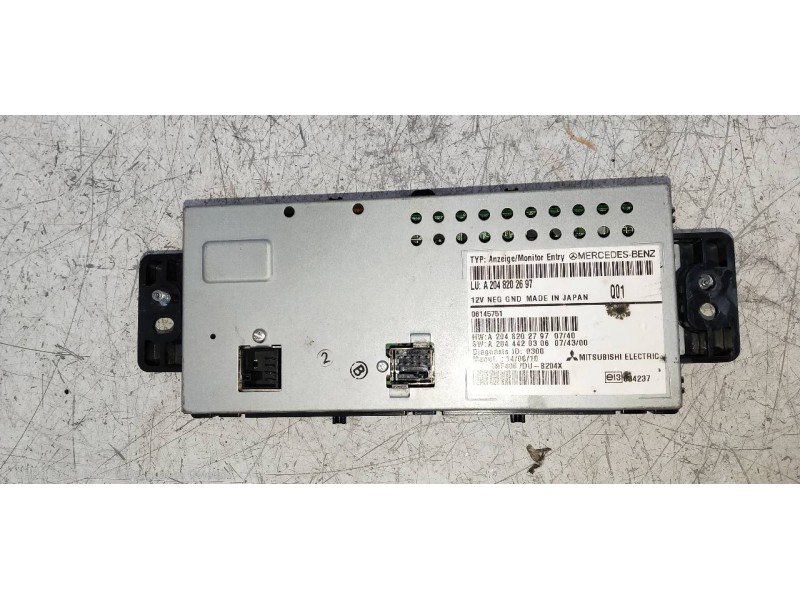 Recambio de pantalla multifuncion para mercedes clase glk (w204) glk glk 220 cdi be (204.902) referencia OEM IAM A2048202697 A20