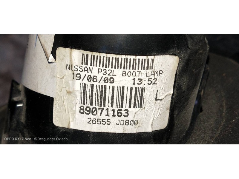 Recambio de piloto trasero izquierdo interior para nissan qashqai (j10) 2.0 dci turbodiesel cat referencia OEM IAM   